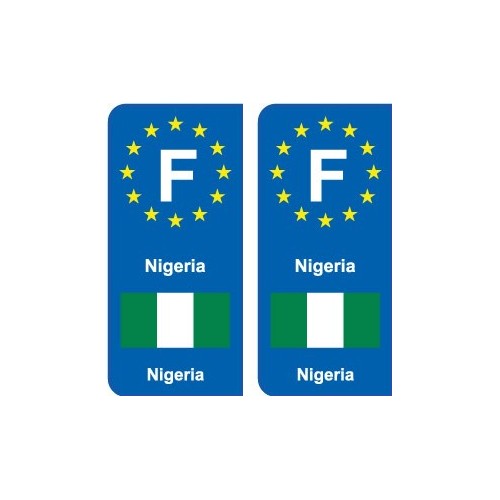 F Europe Nigeria autocollant plaque