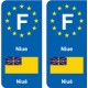 F Europe Niue  autocollant plaque