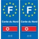 F Europa Corea del Norte Corea del Norte de la etiqueta engomada de la placa