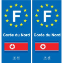 F Europe North Korea North Korea sticker plate