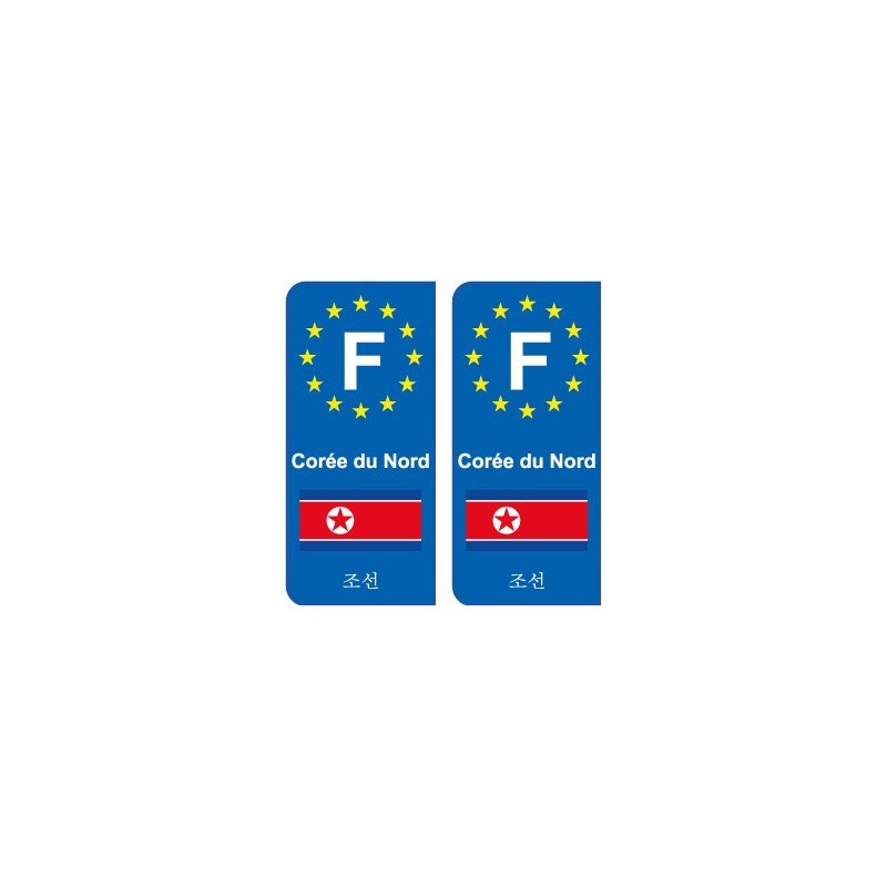 F Europa, Nord Korea North Korea aufkleber-platte
