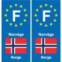 F Europa noruega Noruega placa etiqueta