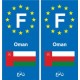 F Europe Oman  autocollant plaque