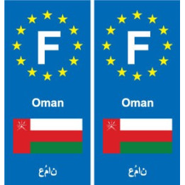 F Europe Oman  autocollant plaque