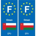 F Europe Oman  autocollant plaque