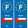 F Europe Oman  autocollant plaque