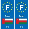 F Europe Oman  autocollant plaque