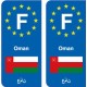 F Europe Oman  autocollant plaque
