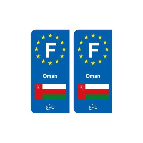 F Europe Oman  autocollant plaque