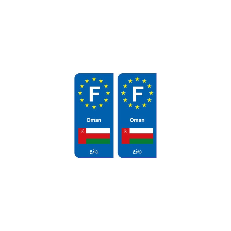 F Europe Oman  autocollant plaque