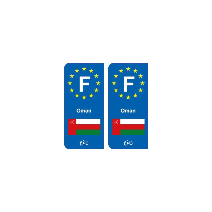 F Europe Oman  autocollant plaque