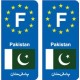F Europe Pakistan autocollant plaque