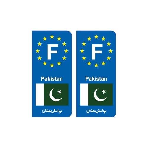 F Europe Pakistan autocollant plaque