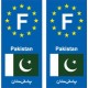 F Europe Pakistan autocollant plaque