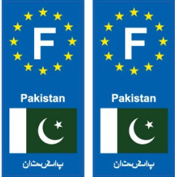 F Europe Pakistan autocollant plaque