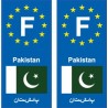 F Europe Pakistan autocollant plaque