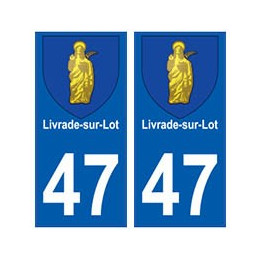 47 Livrade-sur-Lot blason autocollant plaque stickers ville