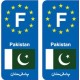F Europe Pakistan autocollant plaque