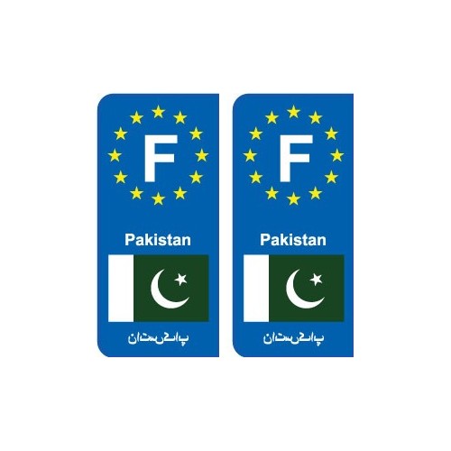 F Europe Pakistan autocollant plaque
