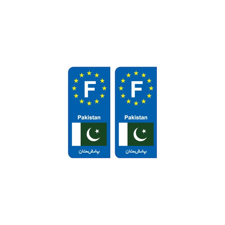 F Europe Pakistan autocollant plaque