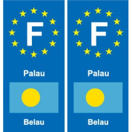 F Europe Palau autocollant plaque