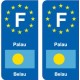 F Europe Palau autocollant plaque