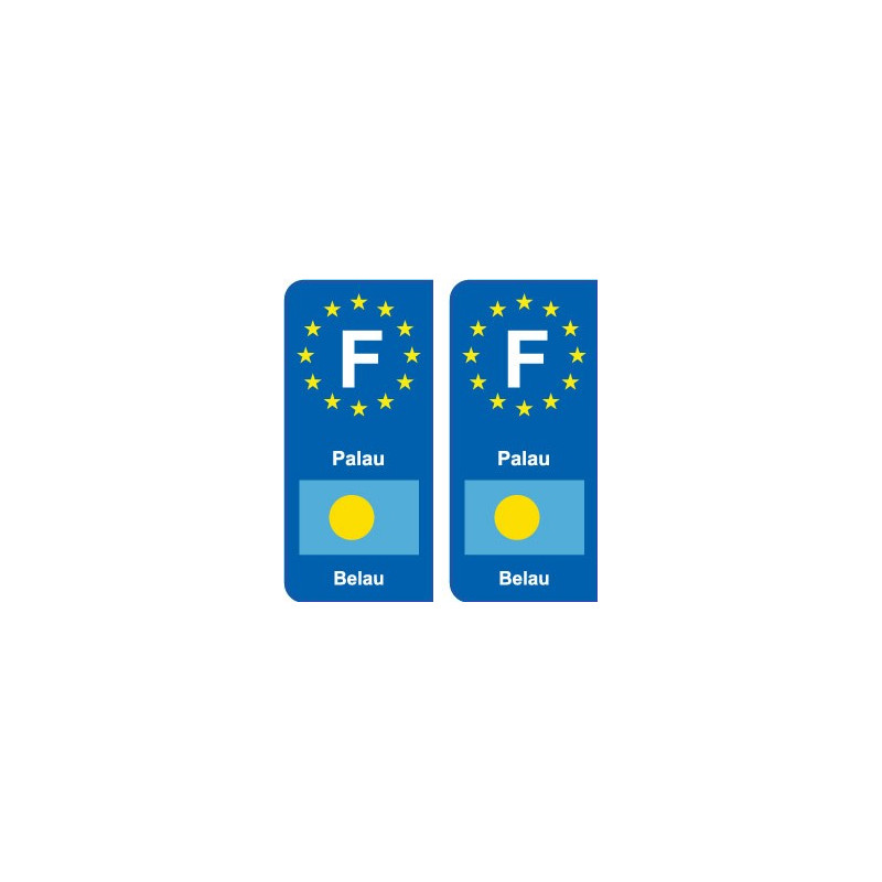 F Europe Palau autocollant plaque