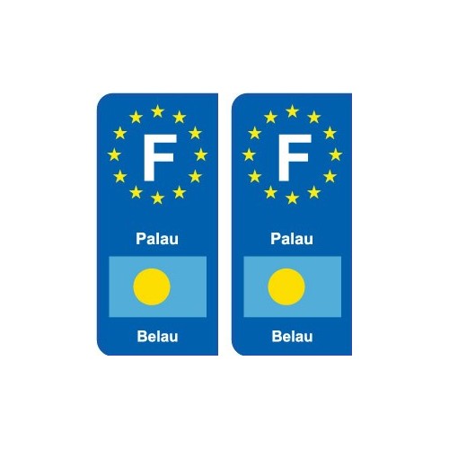 F Europe Palau autocollant plaque