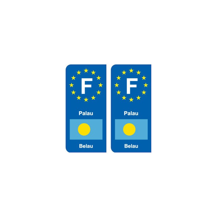F Europe Palau autocollant plaque