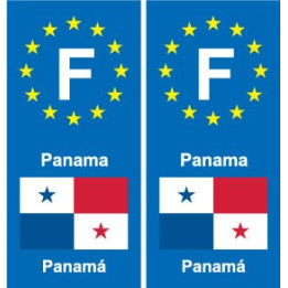 F Europe Panama autocollant plaque
