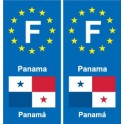 F Europe Panama autocollant plaque