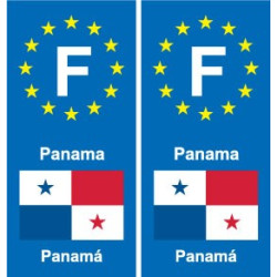F Europe Panama autocollant plaque