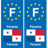 F Europe Panama autocollant plaque