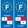 F Europe Panama autocollant plaque