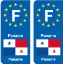 F Europe Panama autocollant plaque