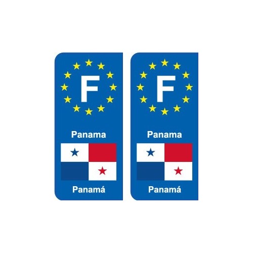 F Europe Panama autocollant plaque