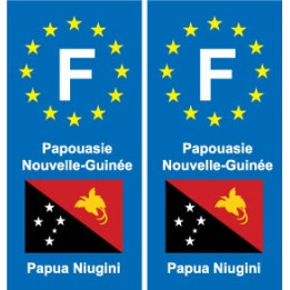 F Europe Papouasie-Nouvelle-Guinée Papua New Guinea autocollant plaque