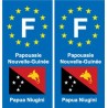 F Europe Papouasie-Nouvelle-Guinée Papua New Guinea autocollant plaque
