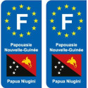 F Europe Papouasie-Nouvelle-Guinée Papua New Guinea autocollant plaque
