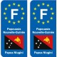 F Europe Papouasie-Nouvelle-Guinée Papua New Guinea autocollant plaque