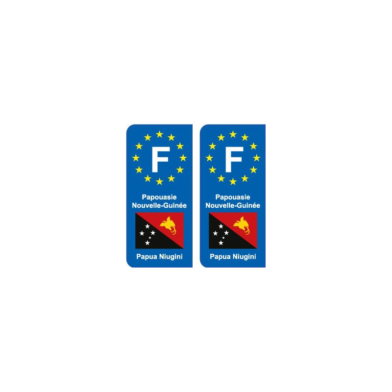 F Europe Papouasie-Nouvelle-Guinée Papua New Guinea autocollant plaque