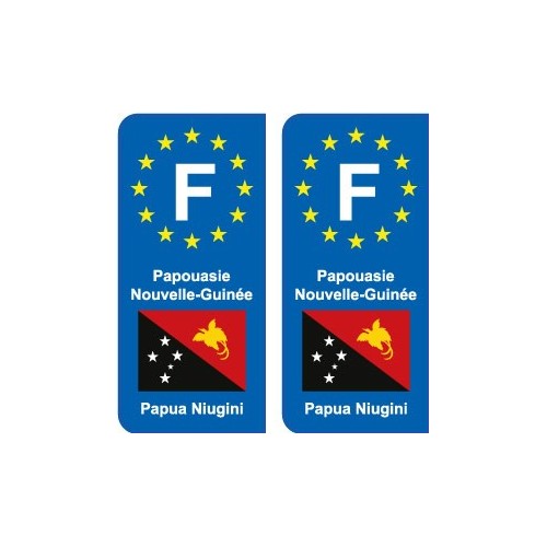 F Europe Papouasie-Nouvelle-Guinée Papua New Guinea autocollant plaque