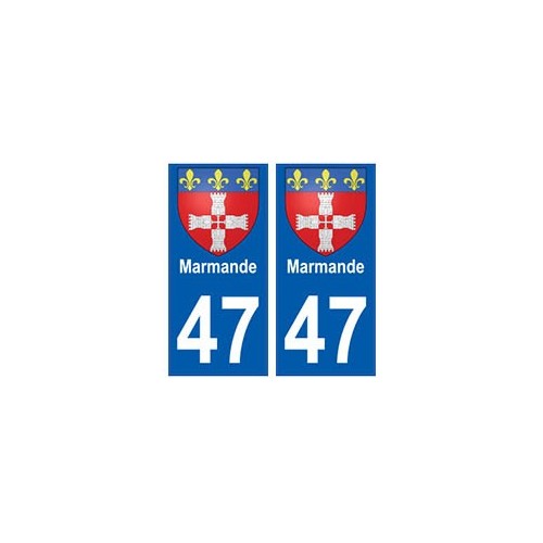 47 Marmande blason autocollant plaque stickers ville