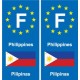 F Europe Philippines  autocollant plaque
