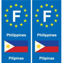 F Europe Philippines  autocollant plaque