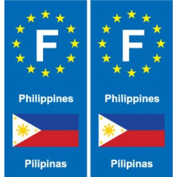 F Europe Philippines  autocollant plaque