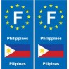 F Europe Philippines  autocollant plaque