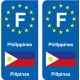 F Europe Philippines  autocollant plaque