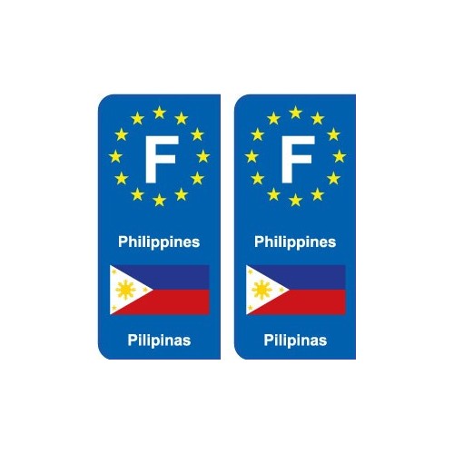F Europe Philippines  autocollant plaque