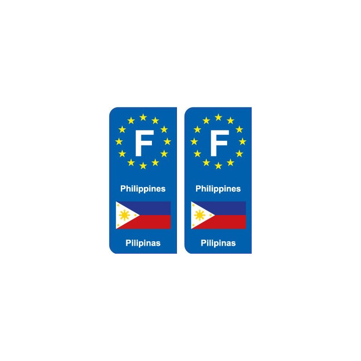 F Europe Philippines  autocollant plaque